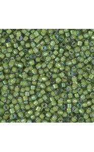 Miyuki delica Beads 11/0 - White lined light green ab DB-1786